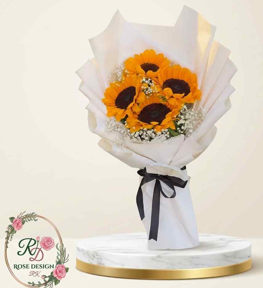 Radiant Sunshine – Premium Sunflower Bouquet